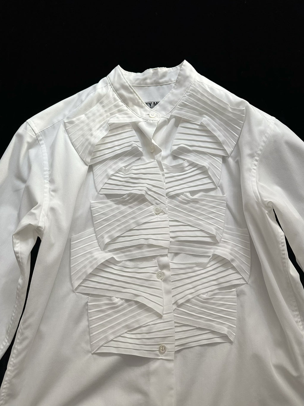 Issey Miyake mainline origami-decorated white shirt