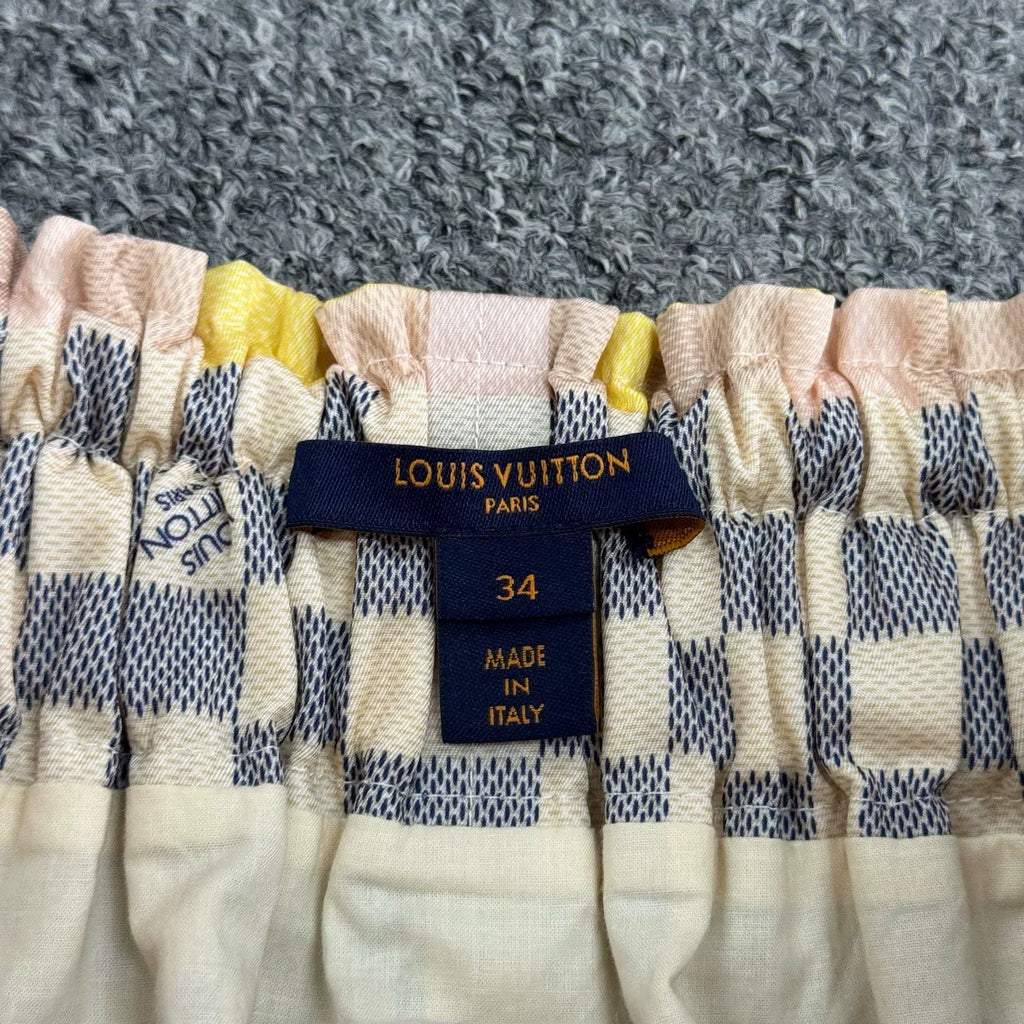 Louis Vuitton Checkered Midi Skirt