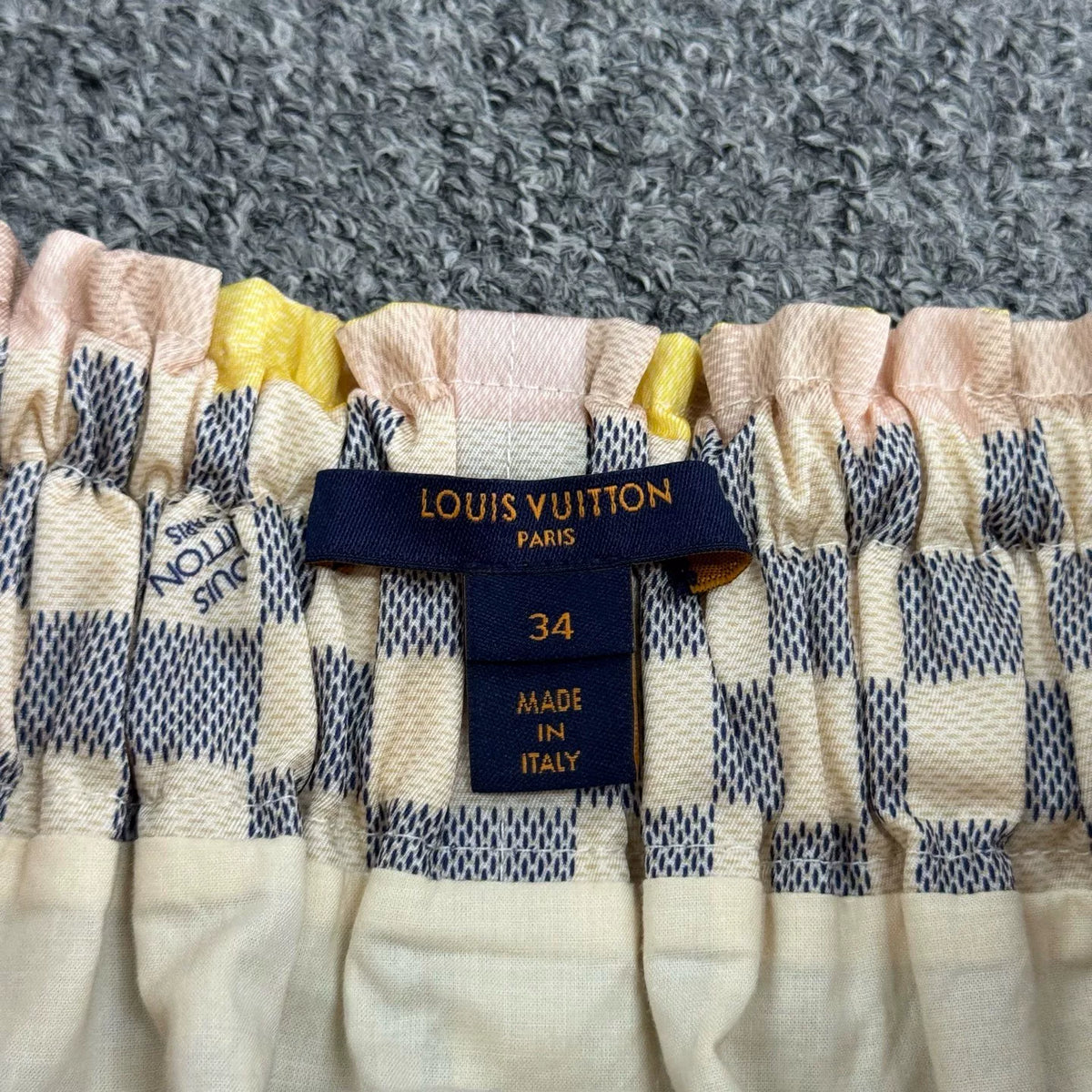 Louis Vuitton Checkered Midi Skirt