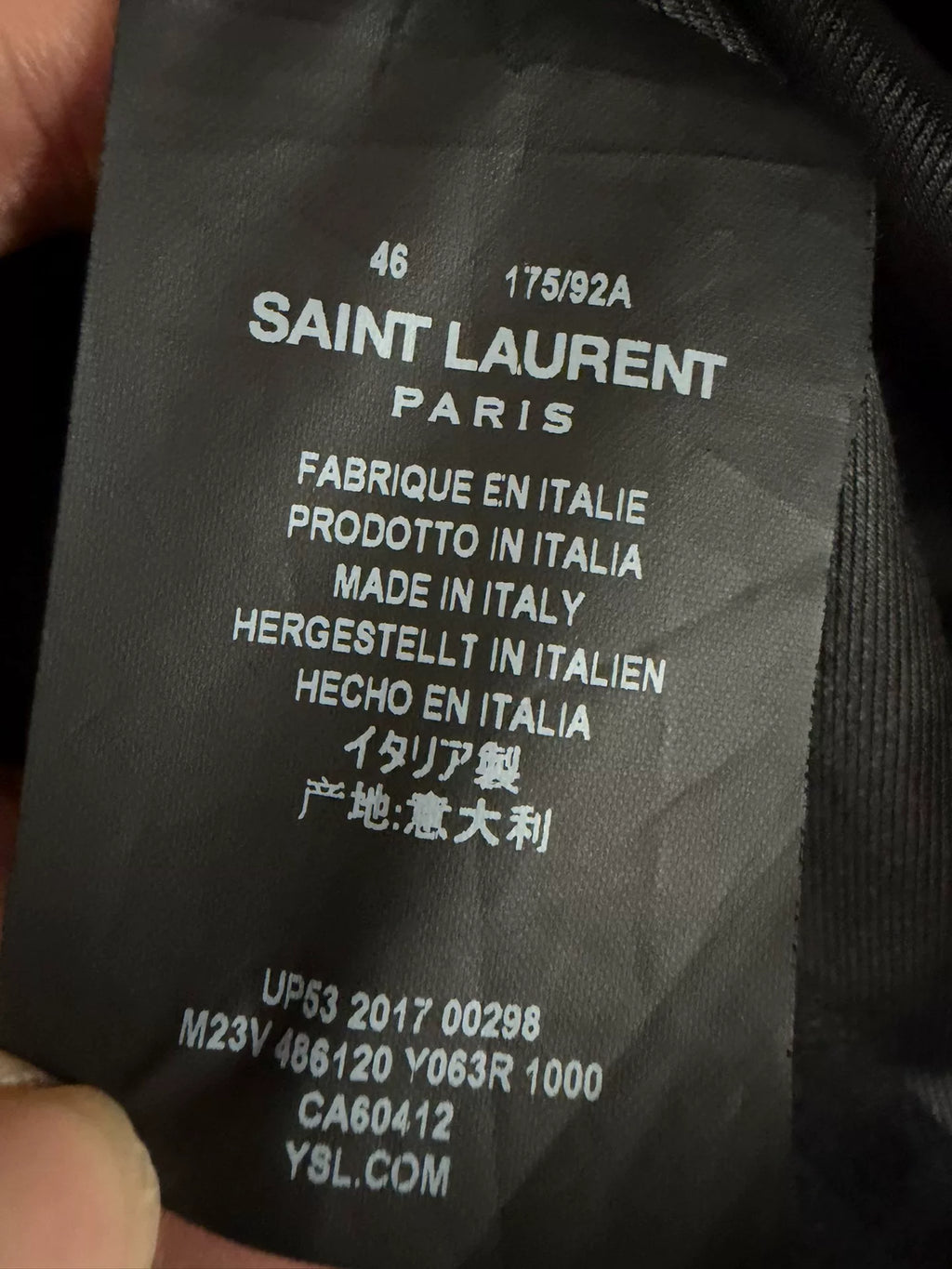 Saint Laurent Paris FW17 Double-Breasted Caban Wool Coat