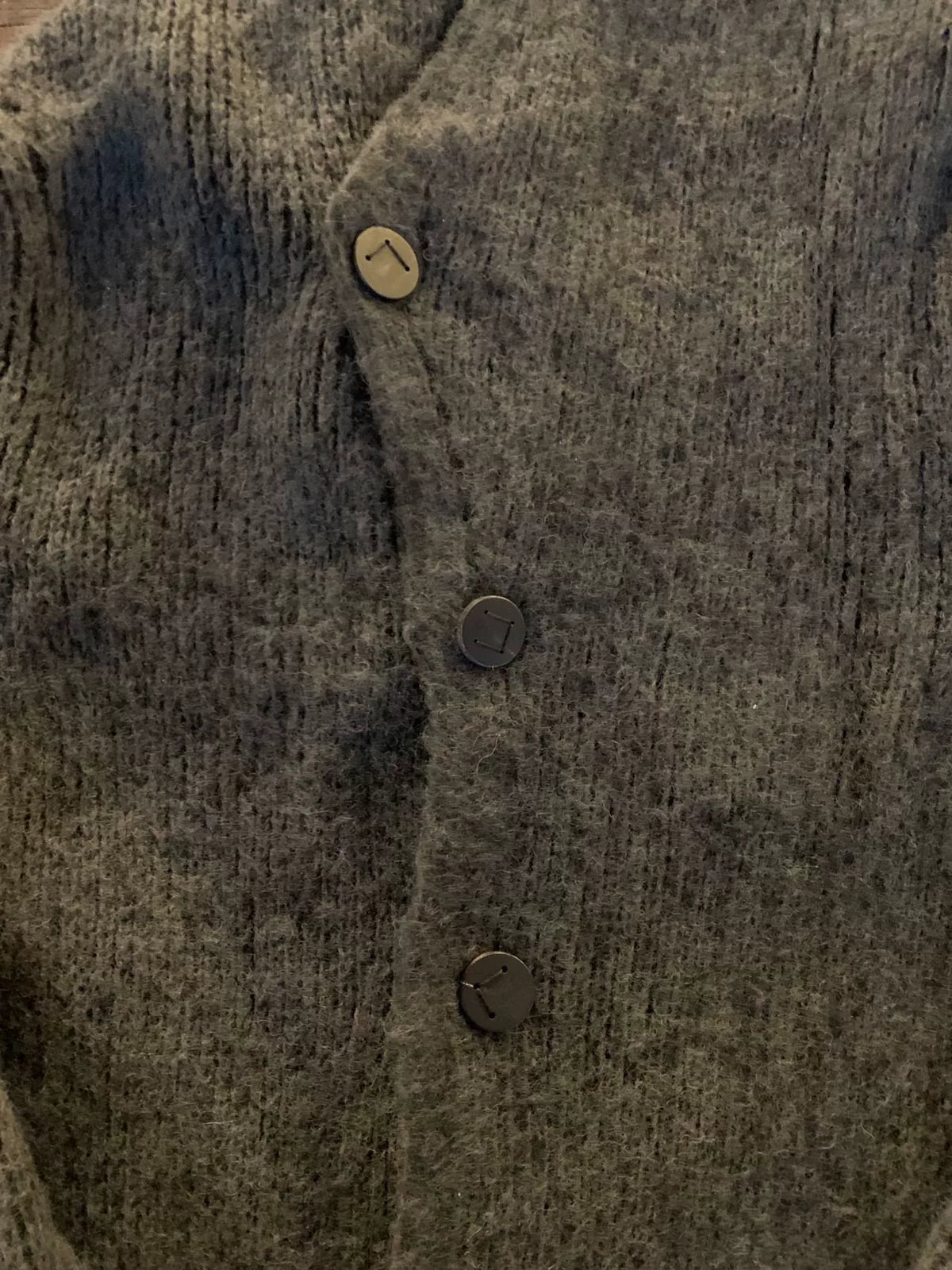 Label Under Construction FW16 Dark carded Grey LUC Cresent Collar Wool Jacket