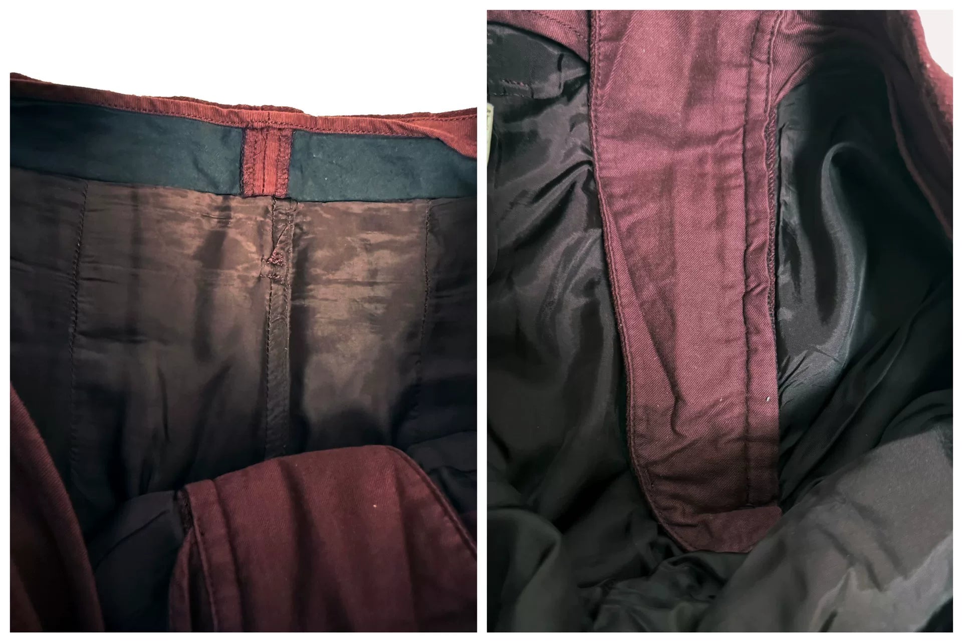 Yohji Yamamoto Pour Homme Mainline 12AW Runway Wool Burgundy Pants