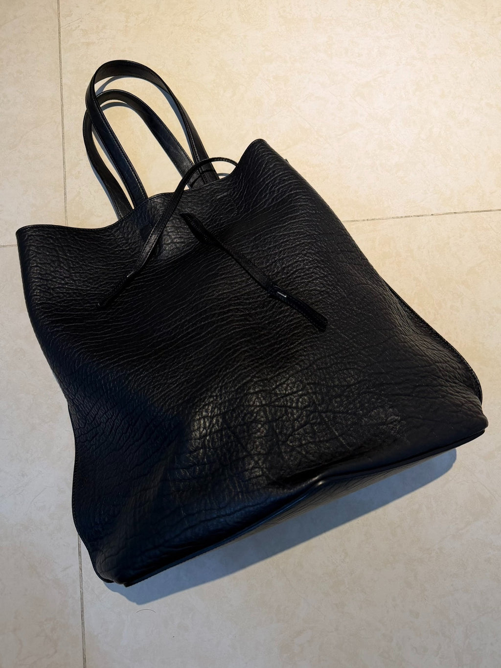 Maison Margiela Silver Buckle Patchwork Leather Handbag