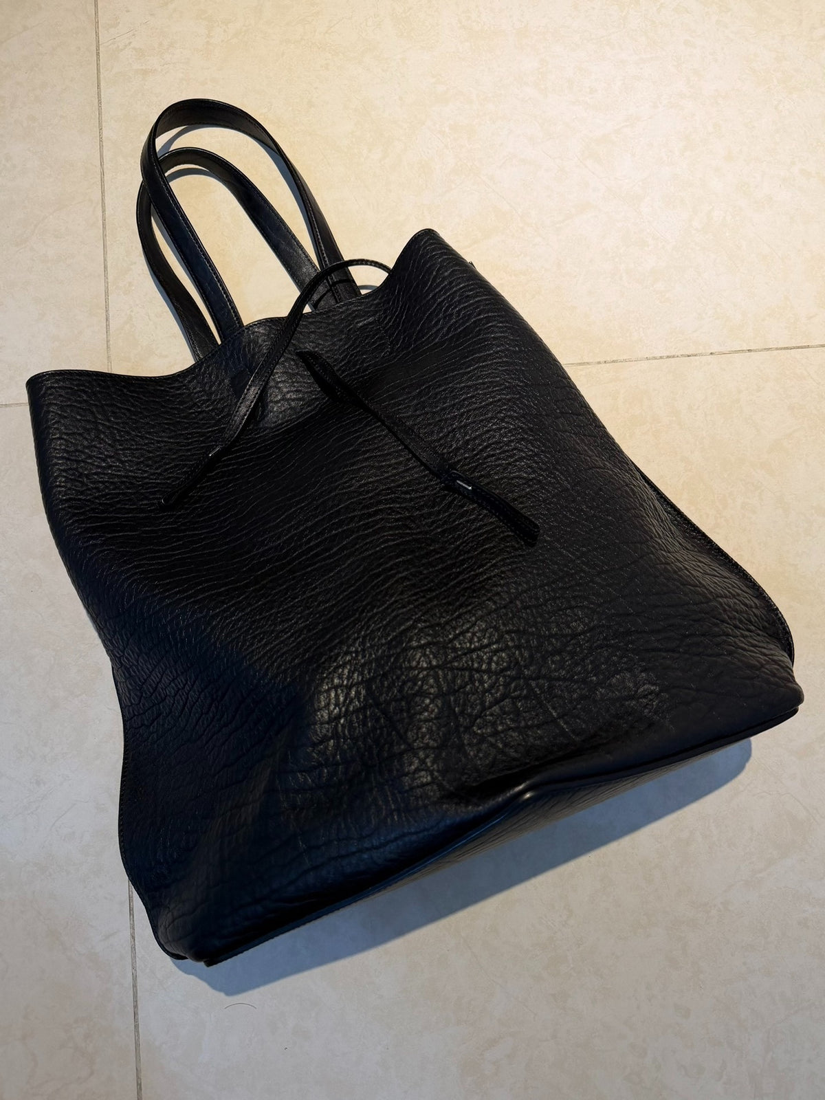 Maison Margiela Silver Buckle Patchwork Leather Handbag
