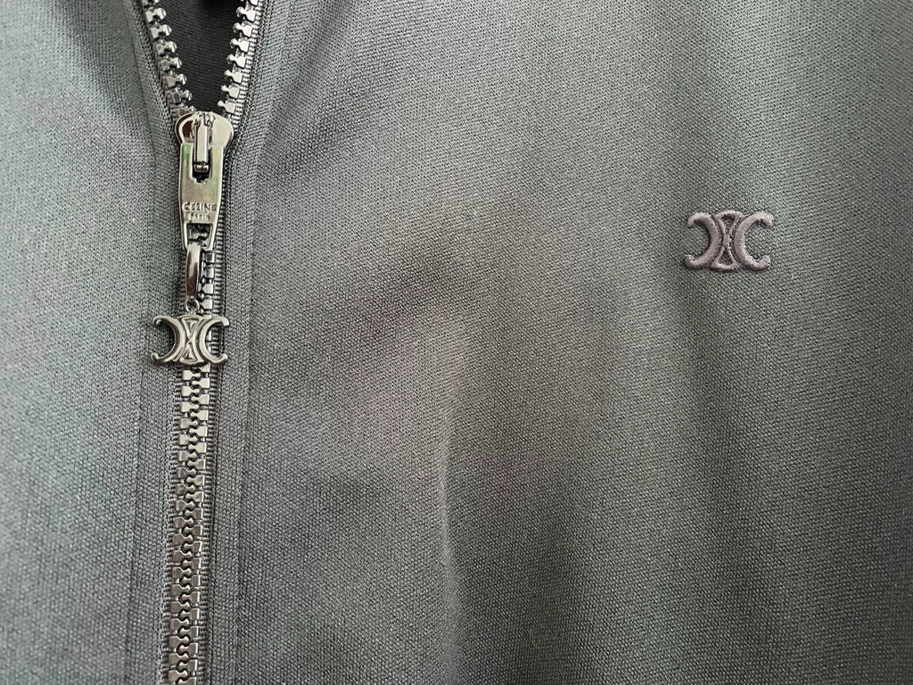 Celine SS23 Black Scale Arc de Triomphe Stand-Collar Jacket