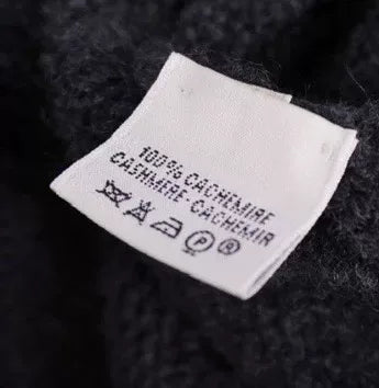 HERMES Grey Cashmere Cardigan