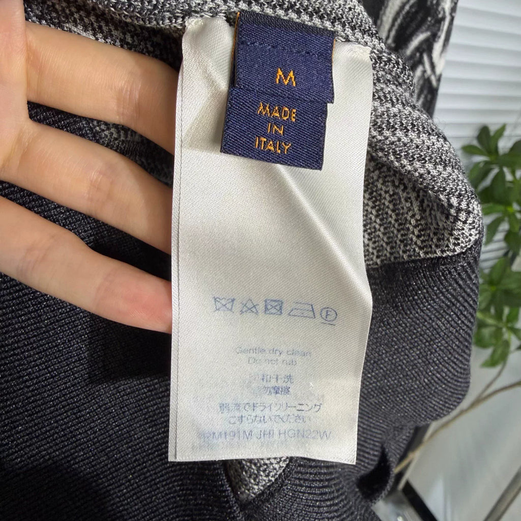 Louis Vuitton Silk Gray Knit Sweater