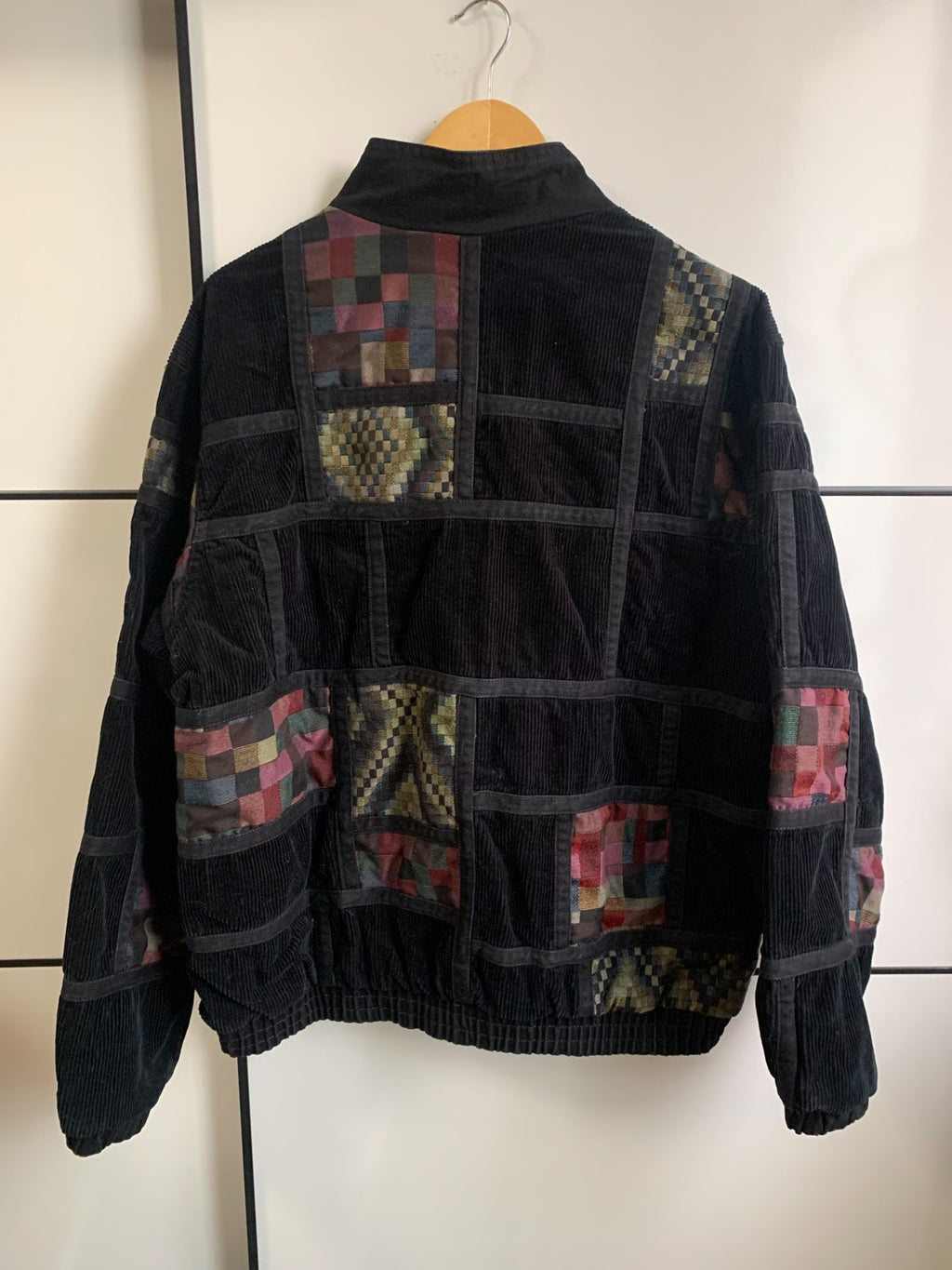 Supreme FW18 Black Washed Corduroy Patchwork Jacket