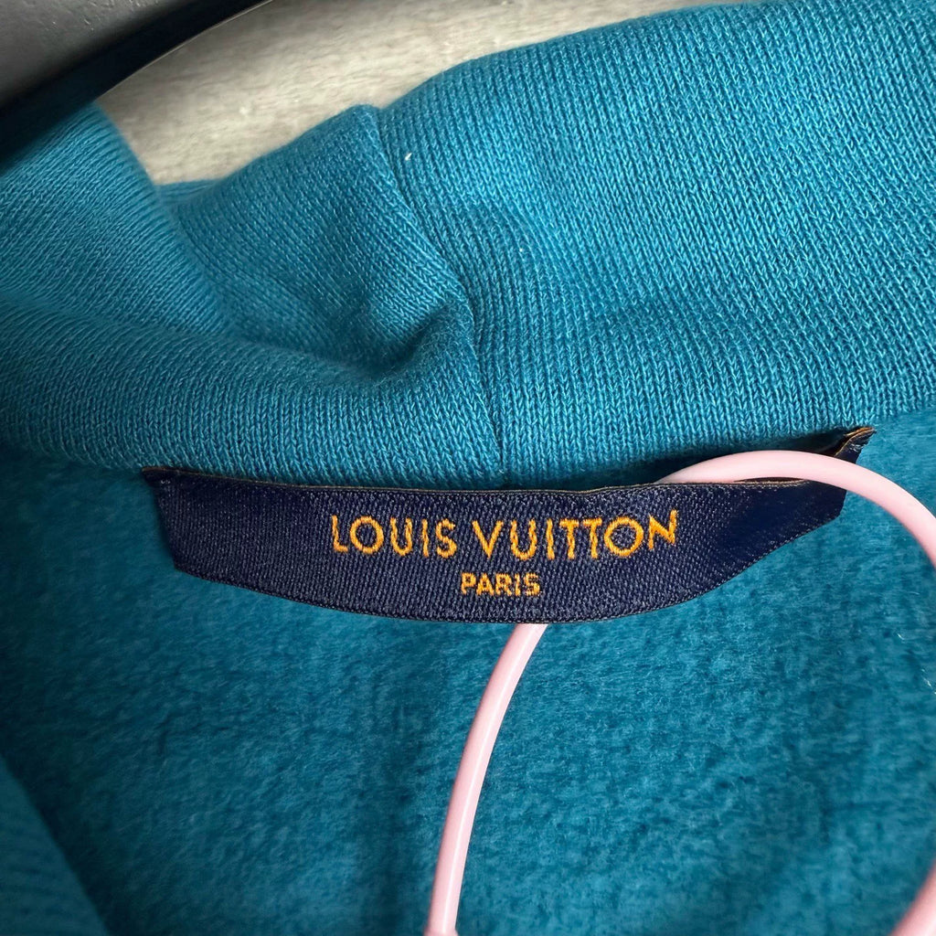 Louis Vuitton Lake Blue Pin Embroidered Hoodie