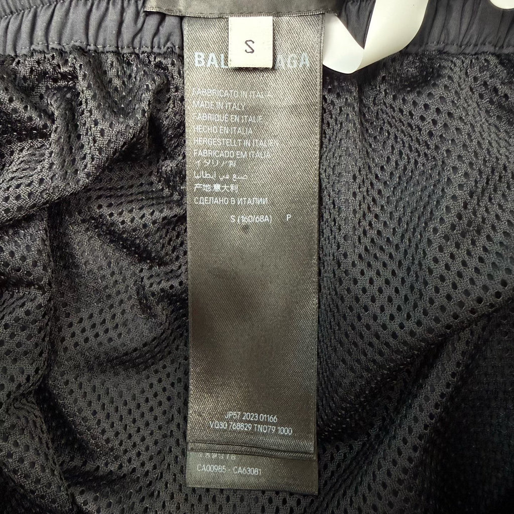 Balenciaga Black Logo Wide-Leg Pants