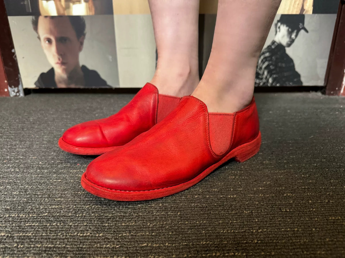 Guidi SS16 CV24T Red Leather Shoes