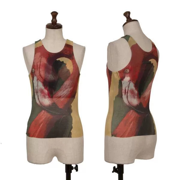 Jean Paul Gaultier Vintage Flamingo Mesh Top