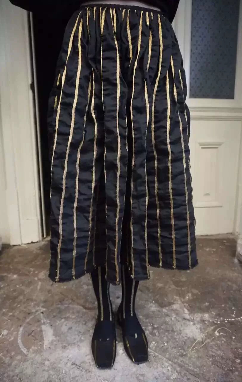 Uma Wang FW16 Striped Wool Skirt