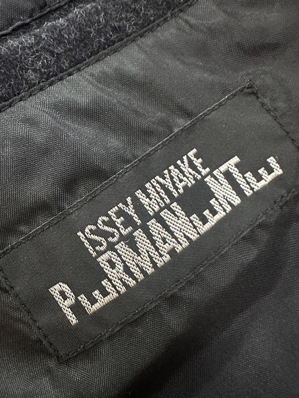 Issey Miyake 90s Peak Lapel Double-Breasted Wool Coat