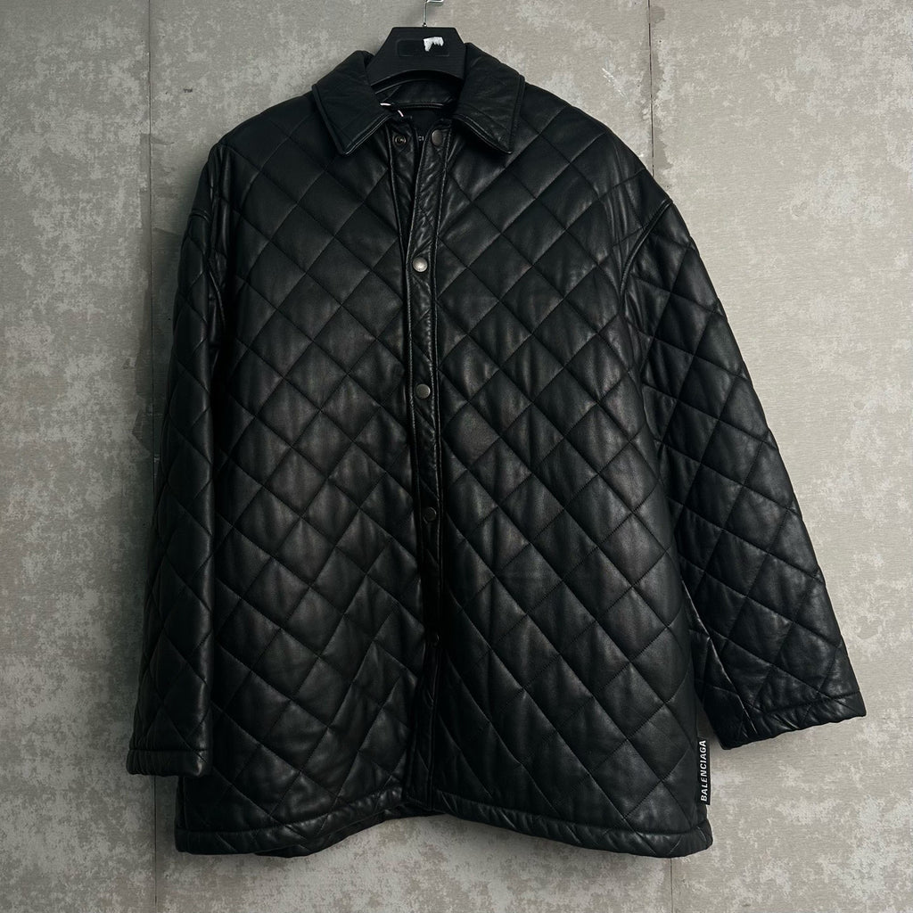Balenciaga Black Sheepskin Quilted Jacket