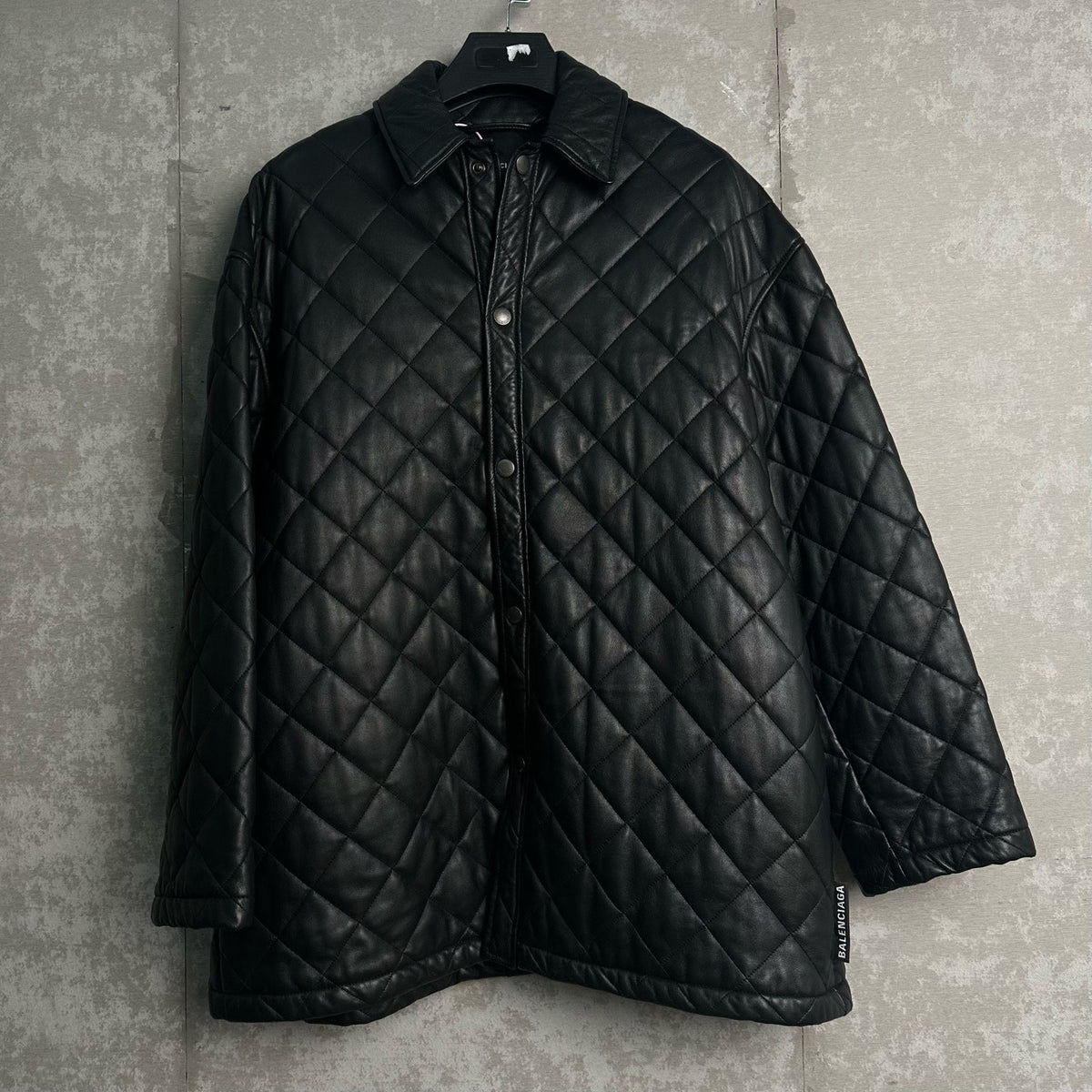 Balenciaga Black Sheepskin Quilted Jacket