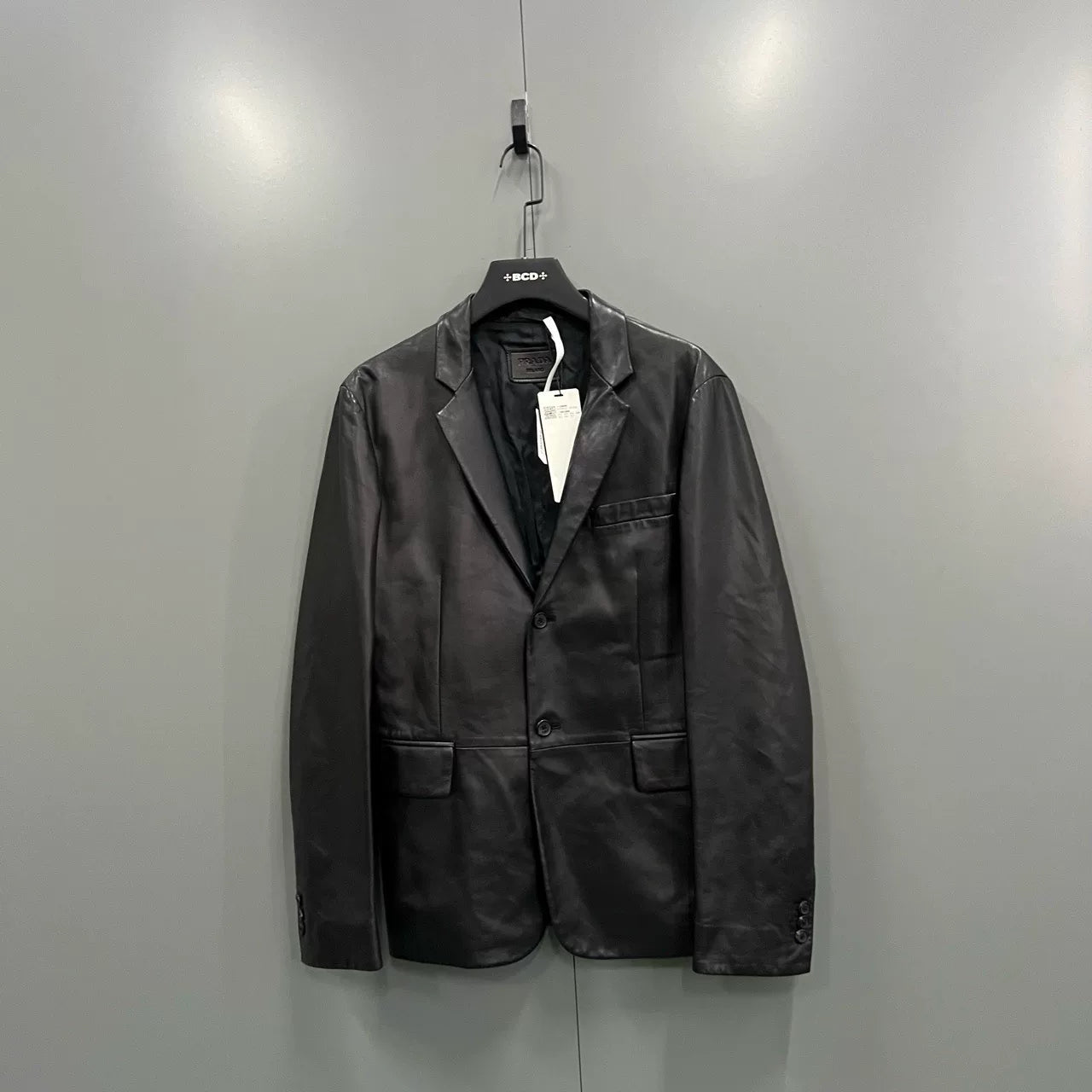 Prada Black Leather Blazer