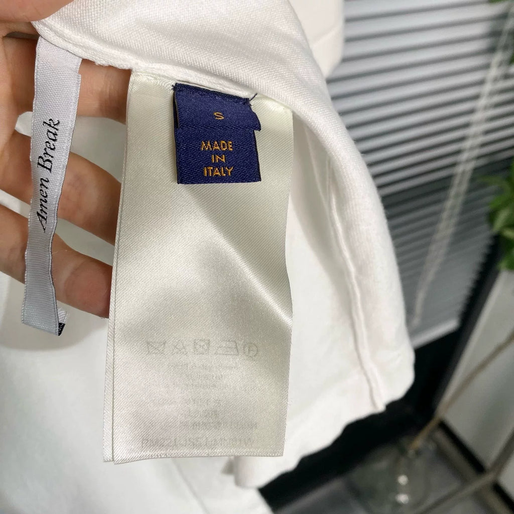 Louis Vuitton SS23 Knit Short Sleeve Logo White Shirt