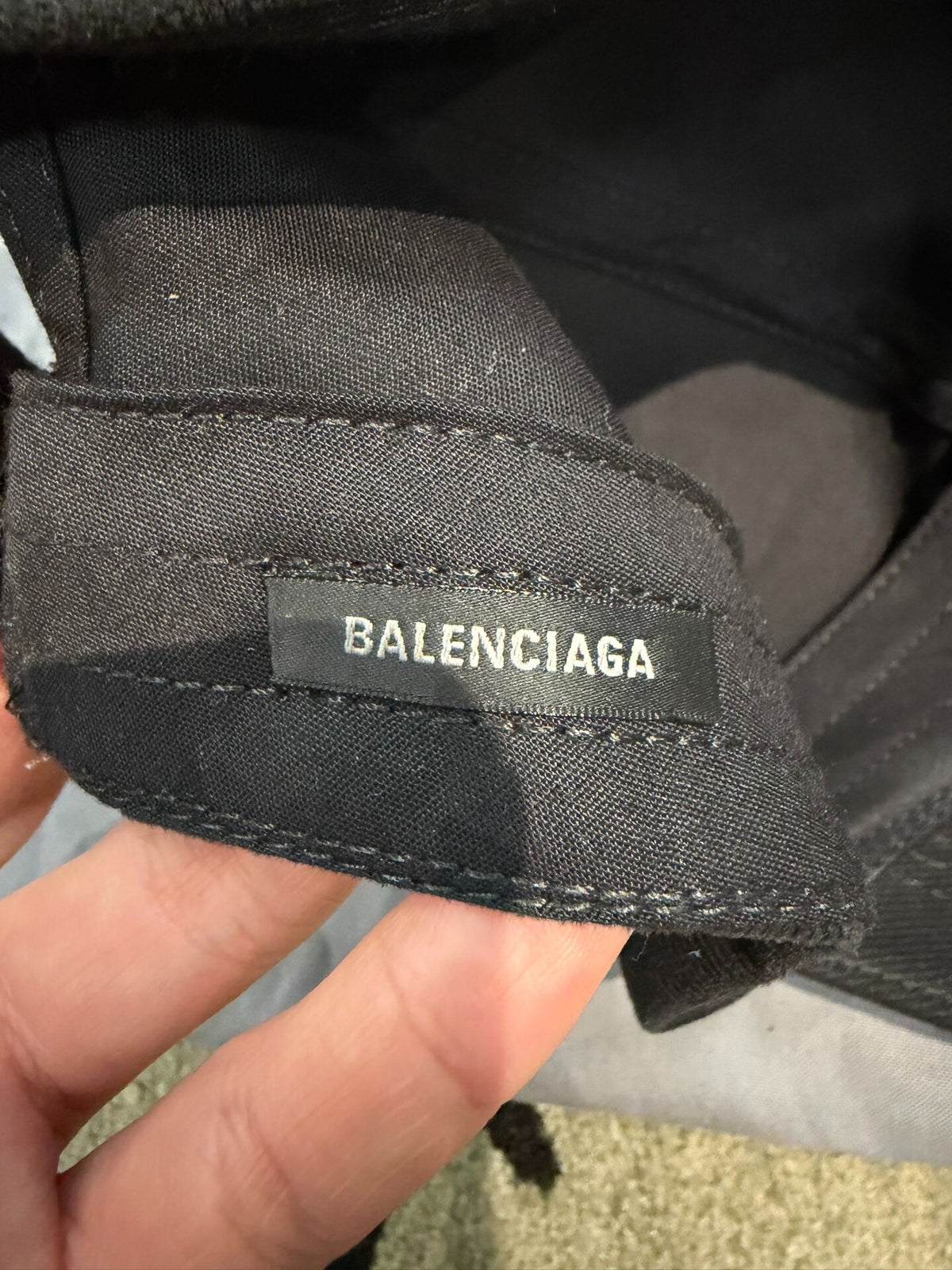 Balenciaga SS06 Cover Face Adjustable Velcro Cap