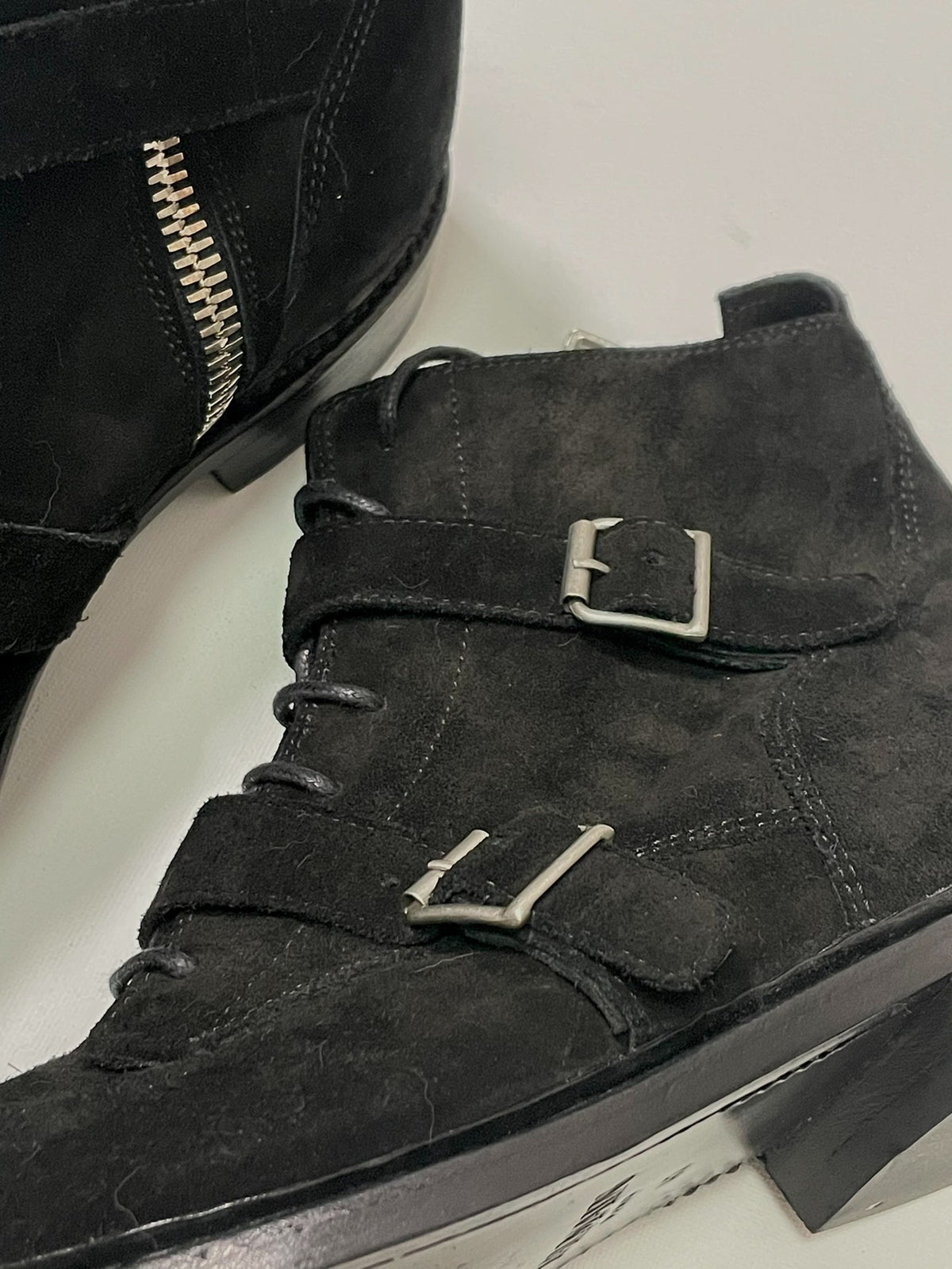 Balmain | Balmain Suede Buckle Military Boots