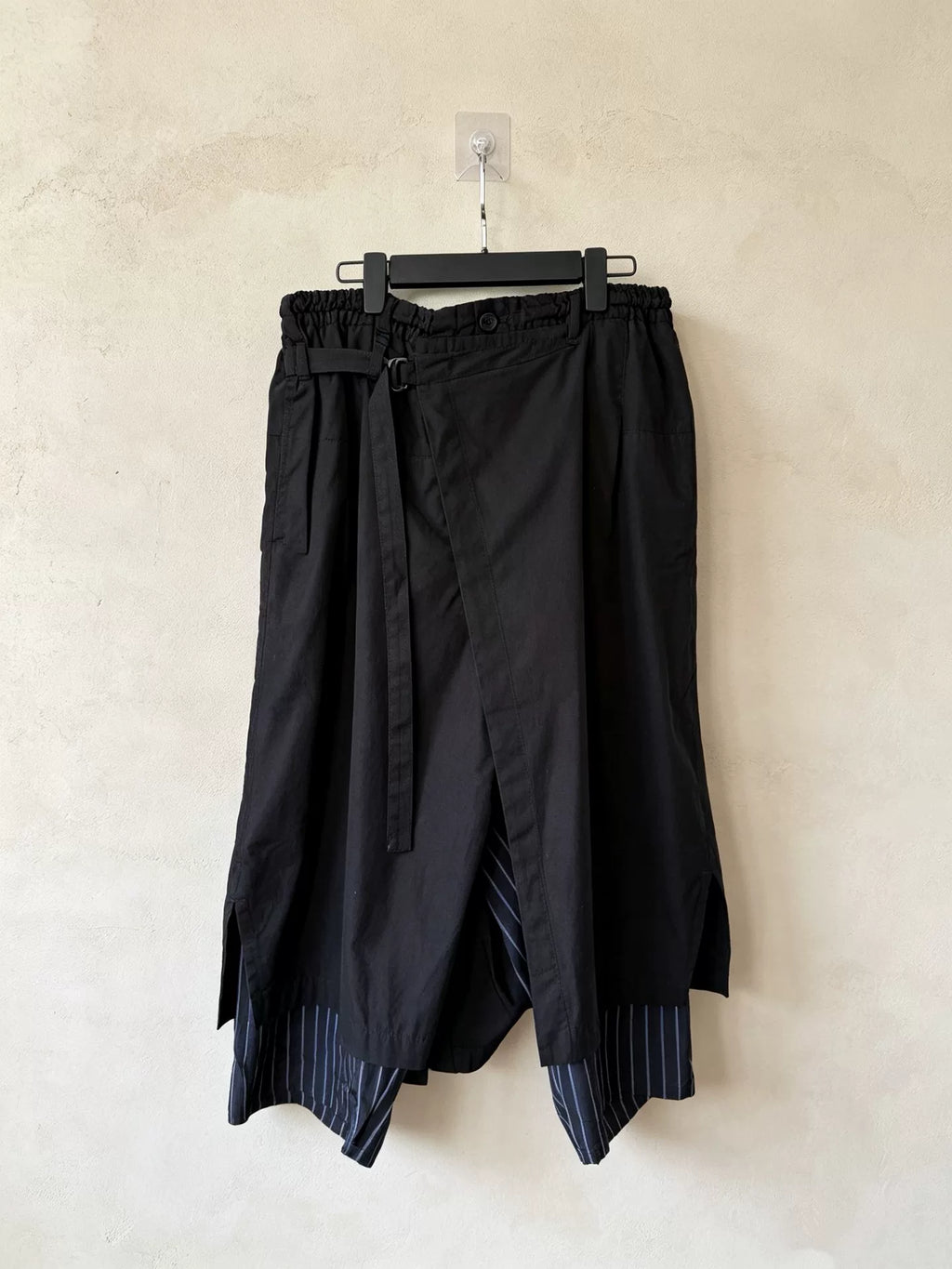 Yohji Yamamoto Pour Homme Blue Stripe Layered Kendo Trousers