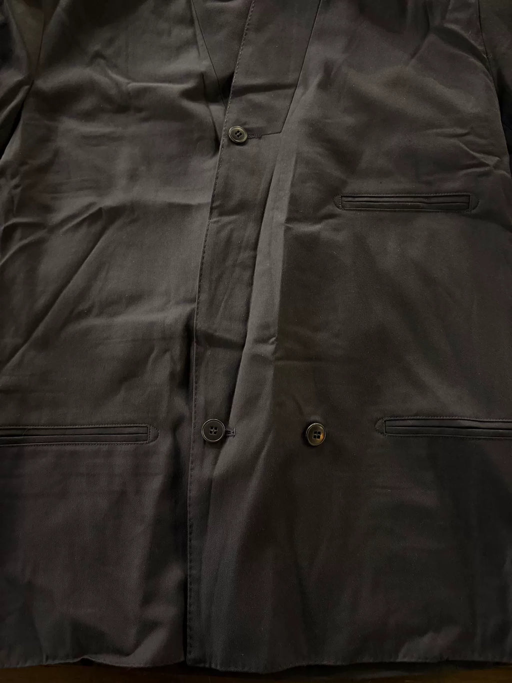 Christophe Lemaire Three-Button Collarless Wool Cotton Jacket