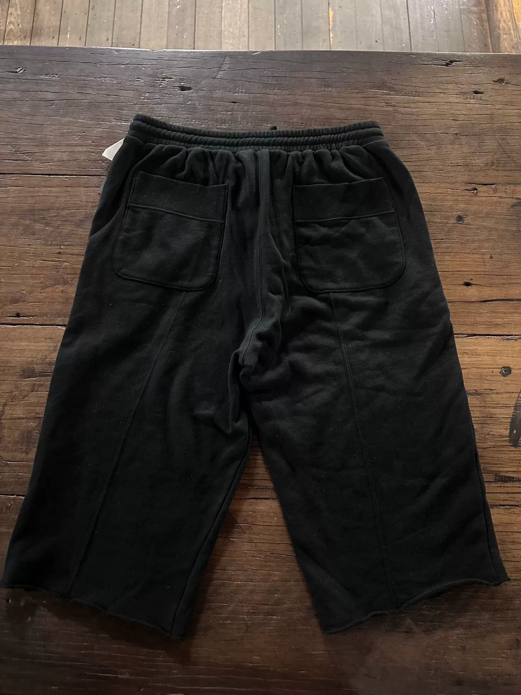 Johnundercover SS19 Black Logo Print Cotton Shorts