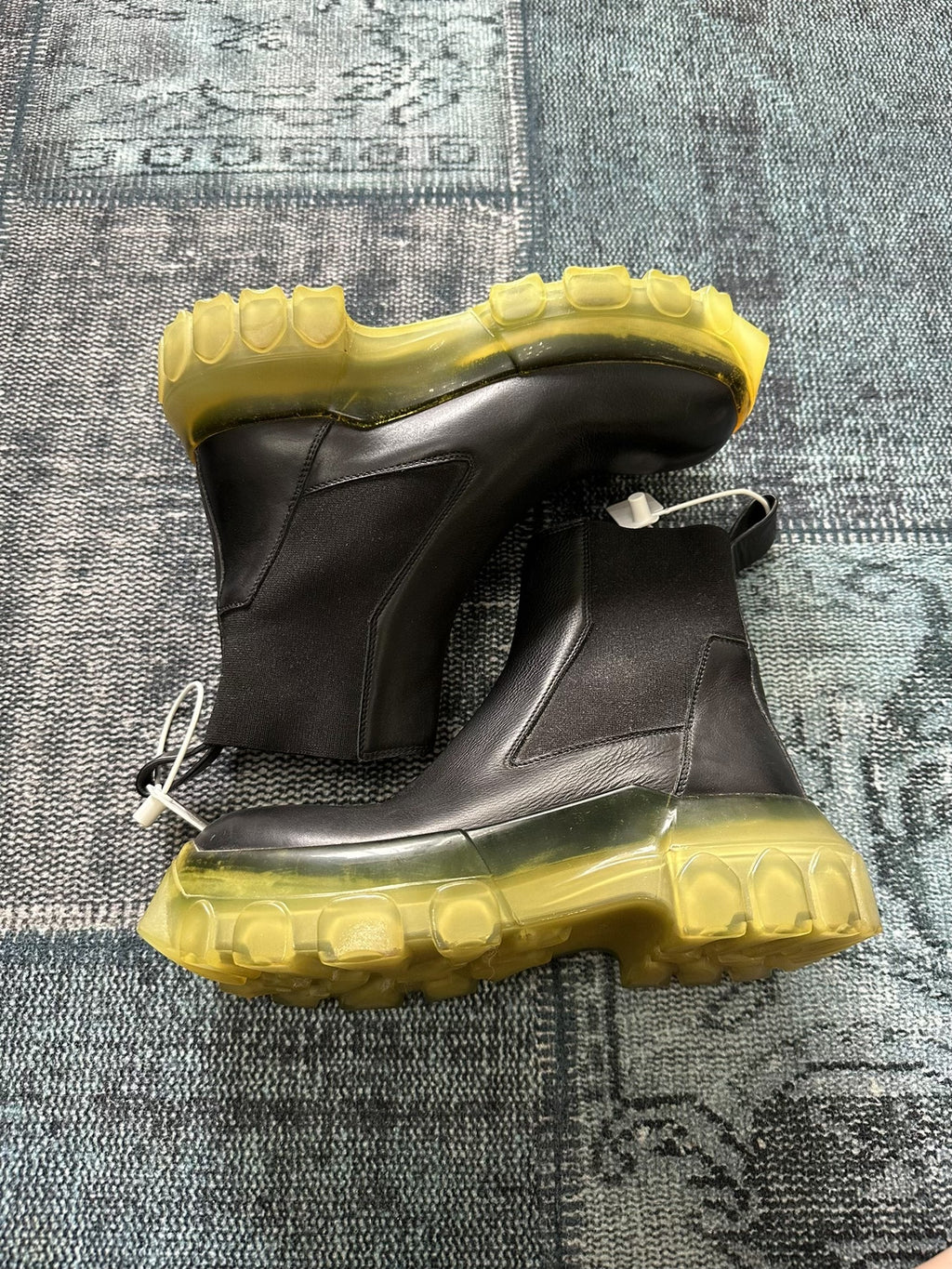 Rick Owens mainline transparent octopus sole Chelsea boots