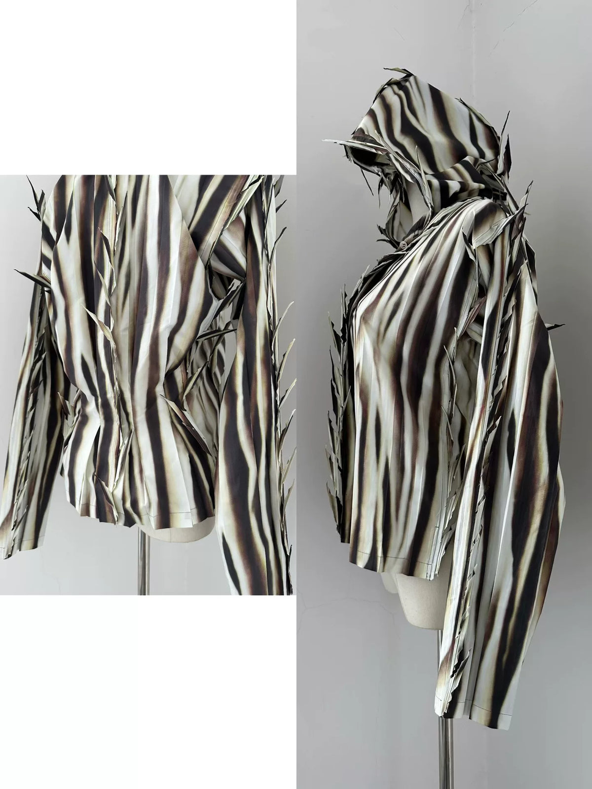 Issey Miyake 2007 runway thorn hooded shirt