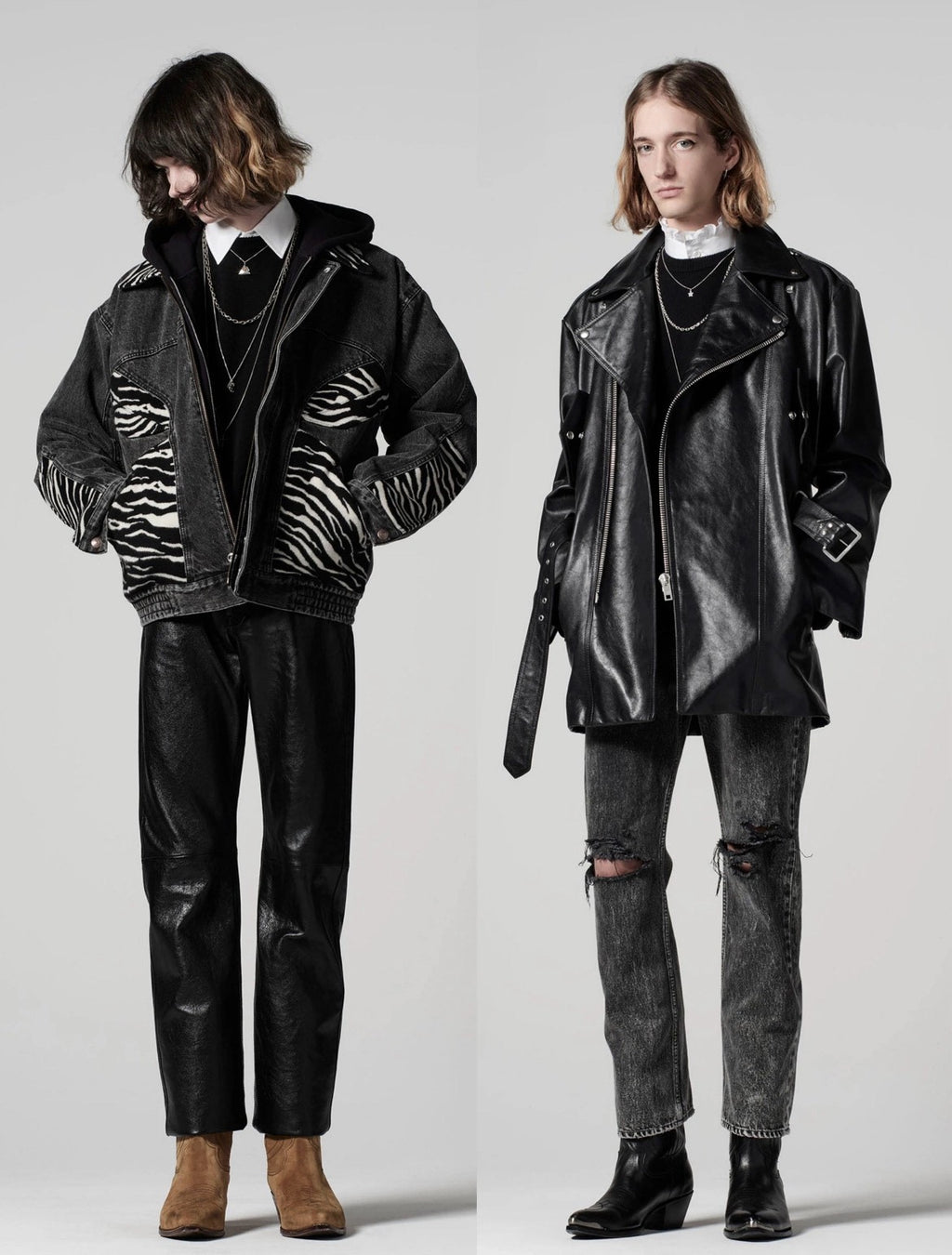 Celine 21FW Zebra Print Gray Denim Cotton Jacket
