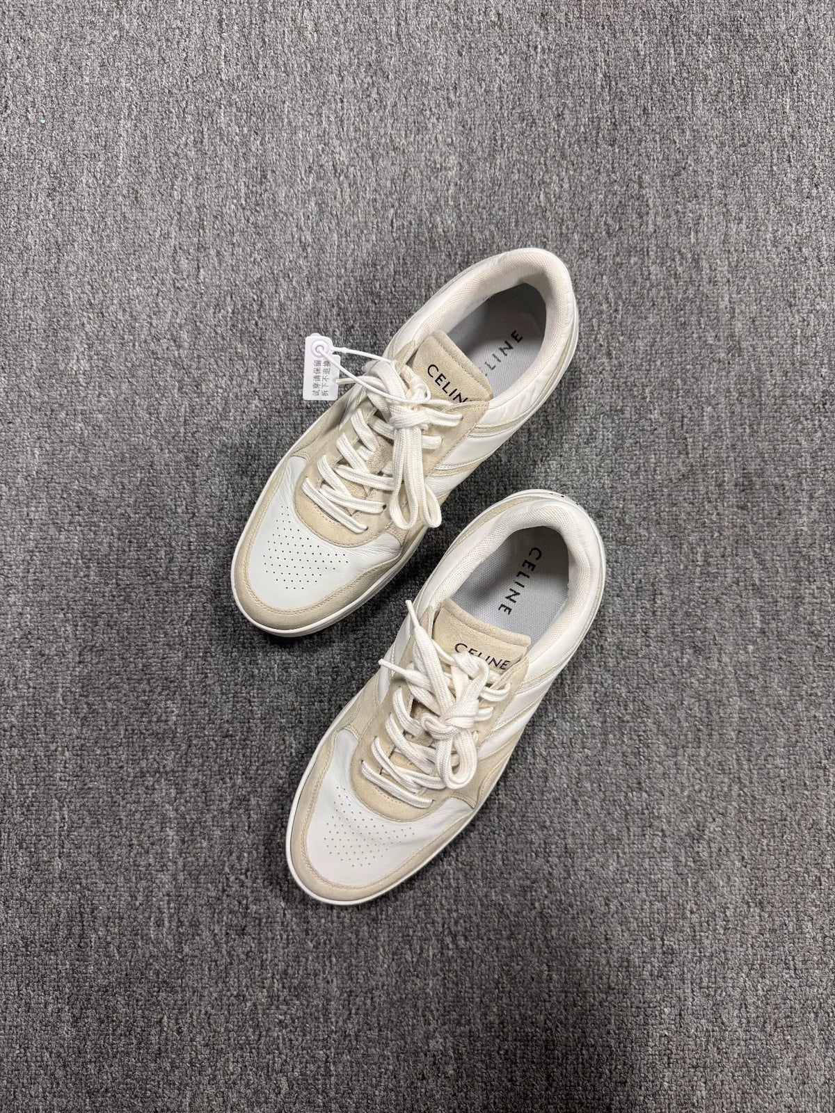 Celine Off-White Leather Trainer
