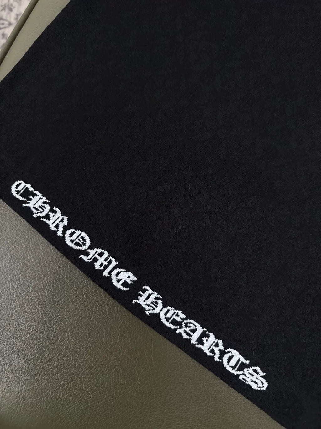 Chrome Hearts Black White Dark Pattern Viscose Nylon Knit Top