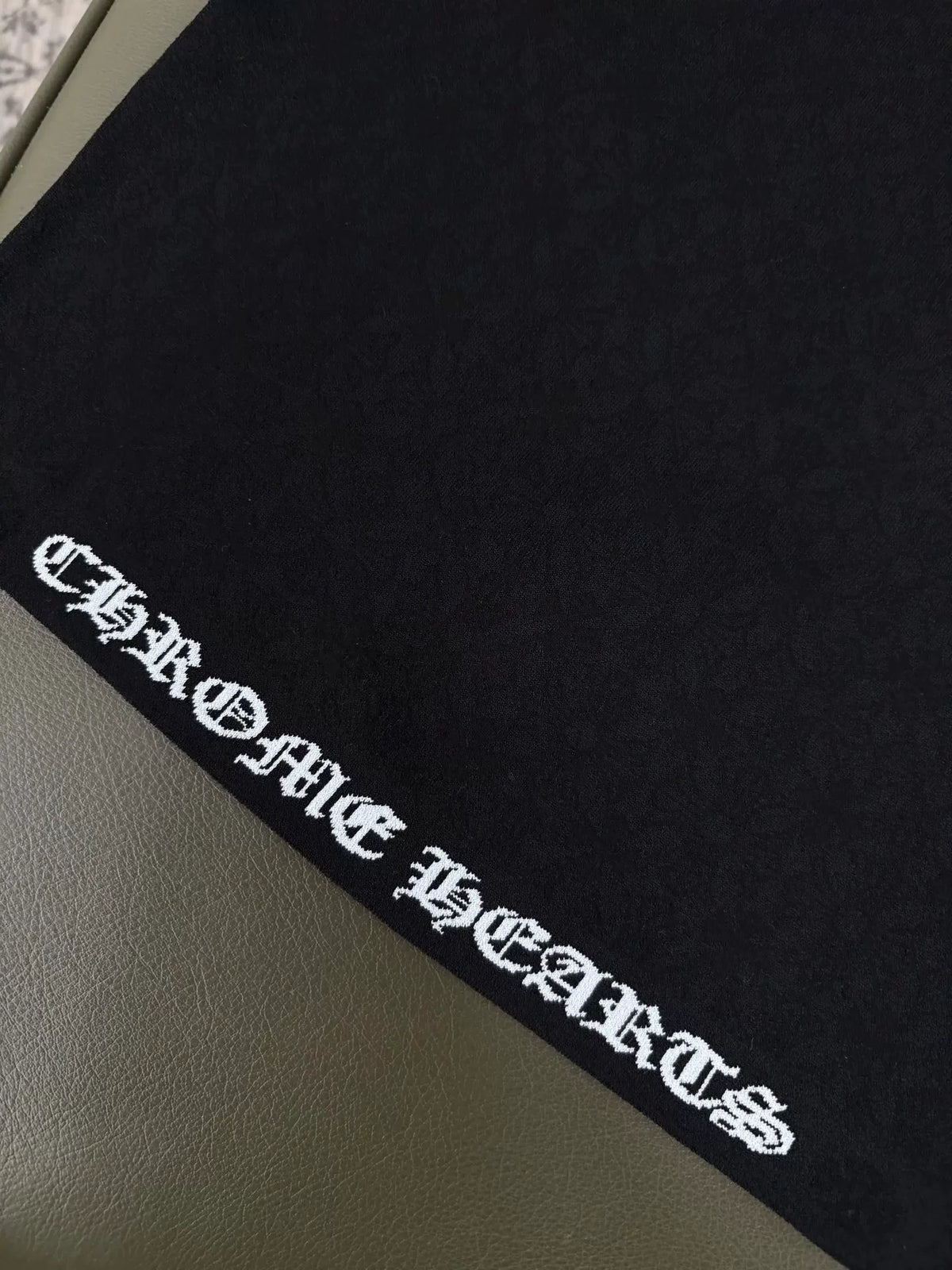 Chrome Hearts Black White Dark Pattern Viscose Nylon Knit Top