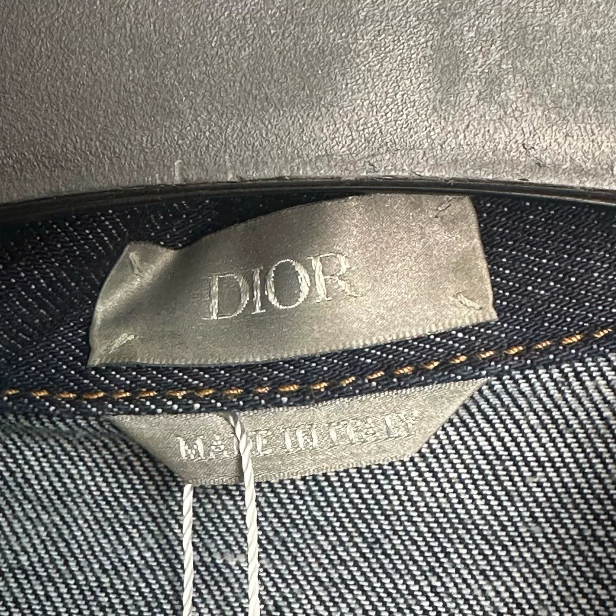 Dior Logo Letter Landscape Embroidery Denim Long Sleeve Shirt