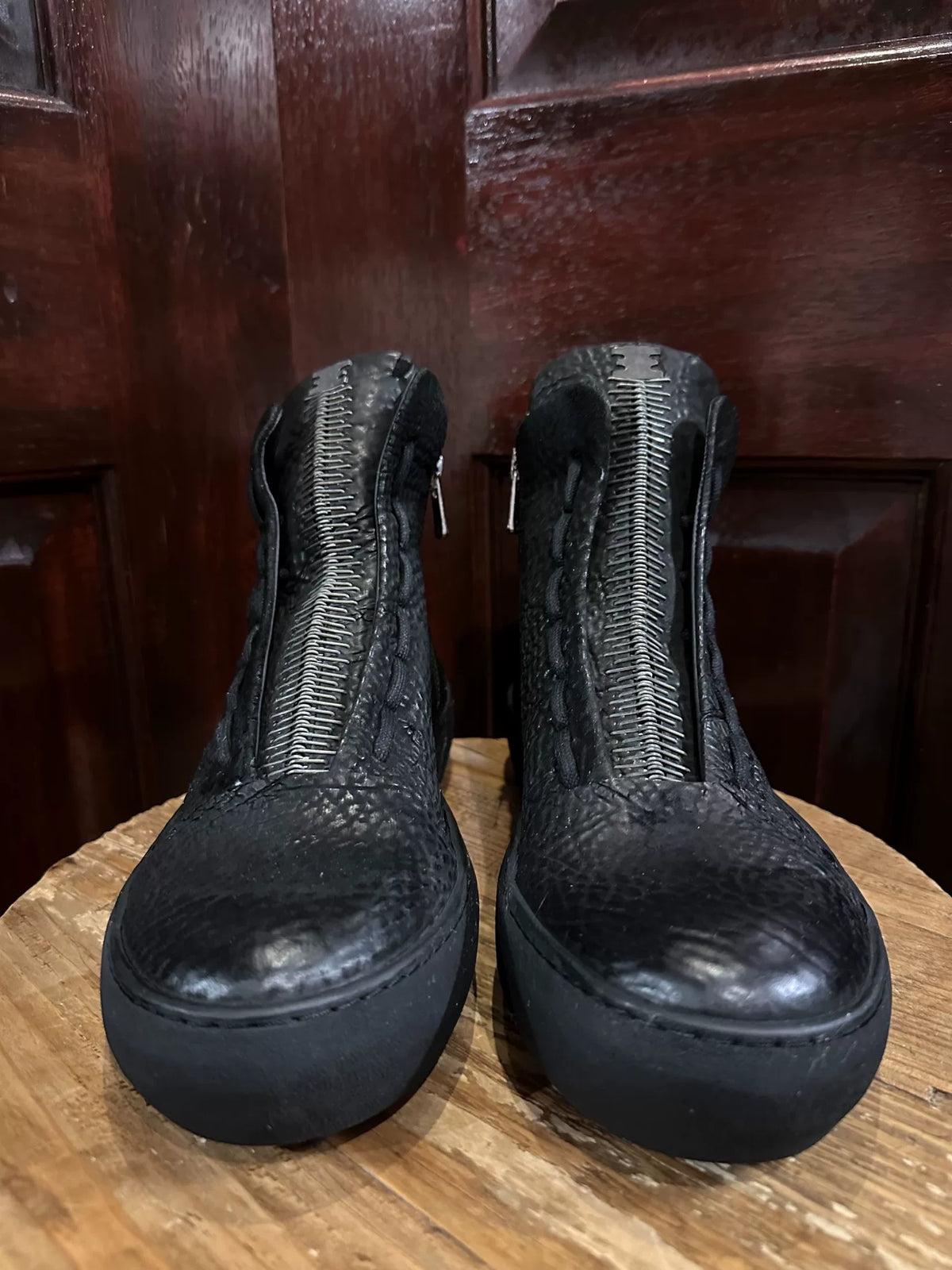 Isaac Sellam AW18 Black Back Stapled Sneakers