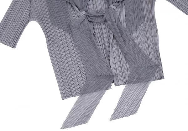 Issey Miyake Vintage Grey Knitted Pleated Top