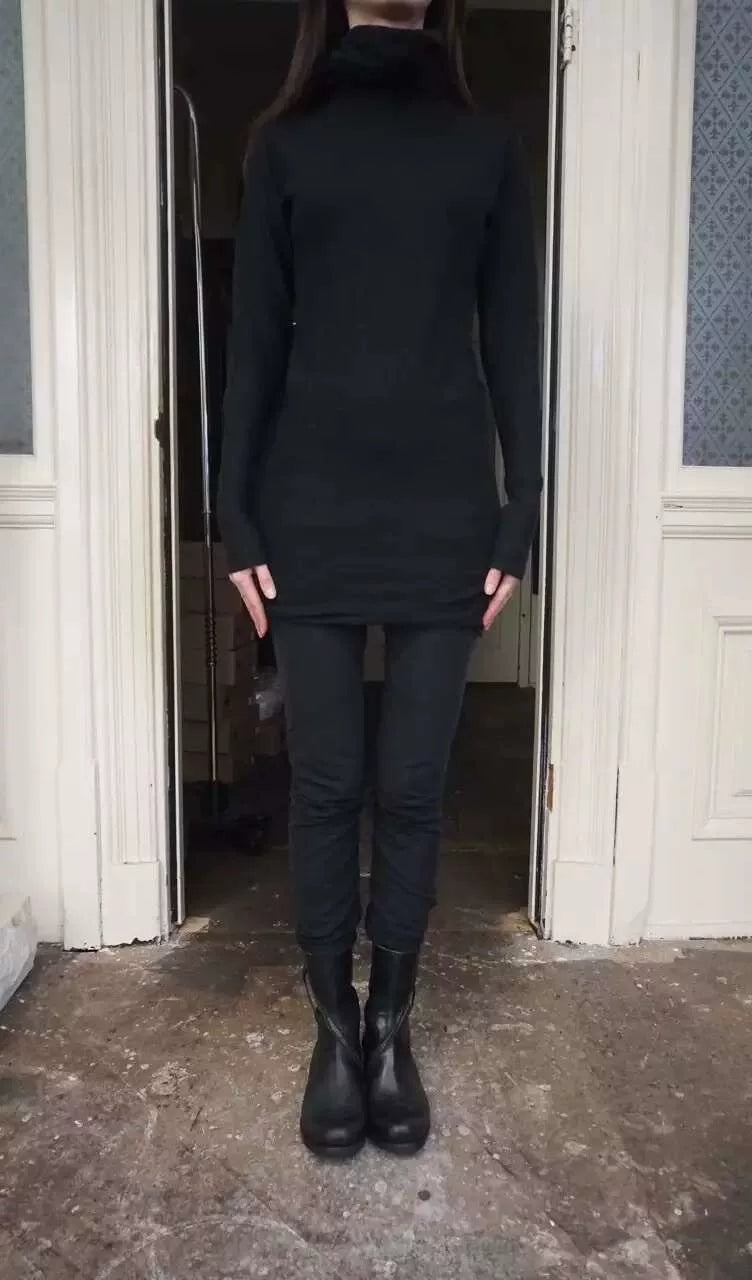 M.A+ FW16 Black Ninja Long Sleeve Wool Top