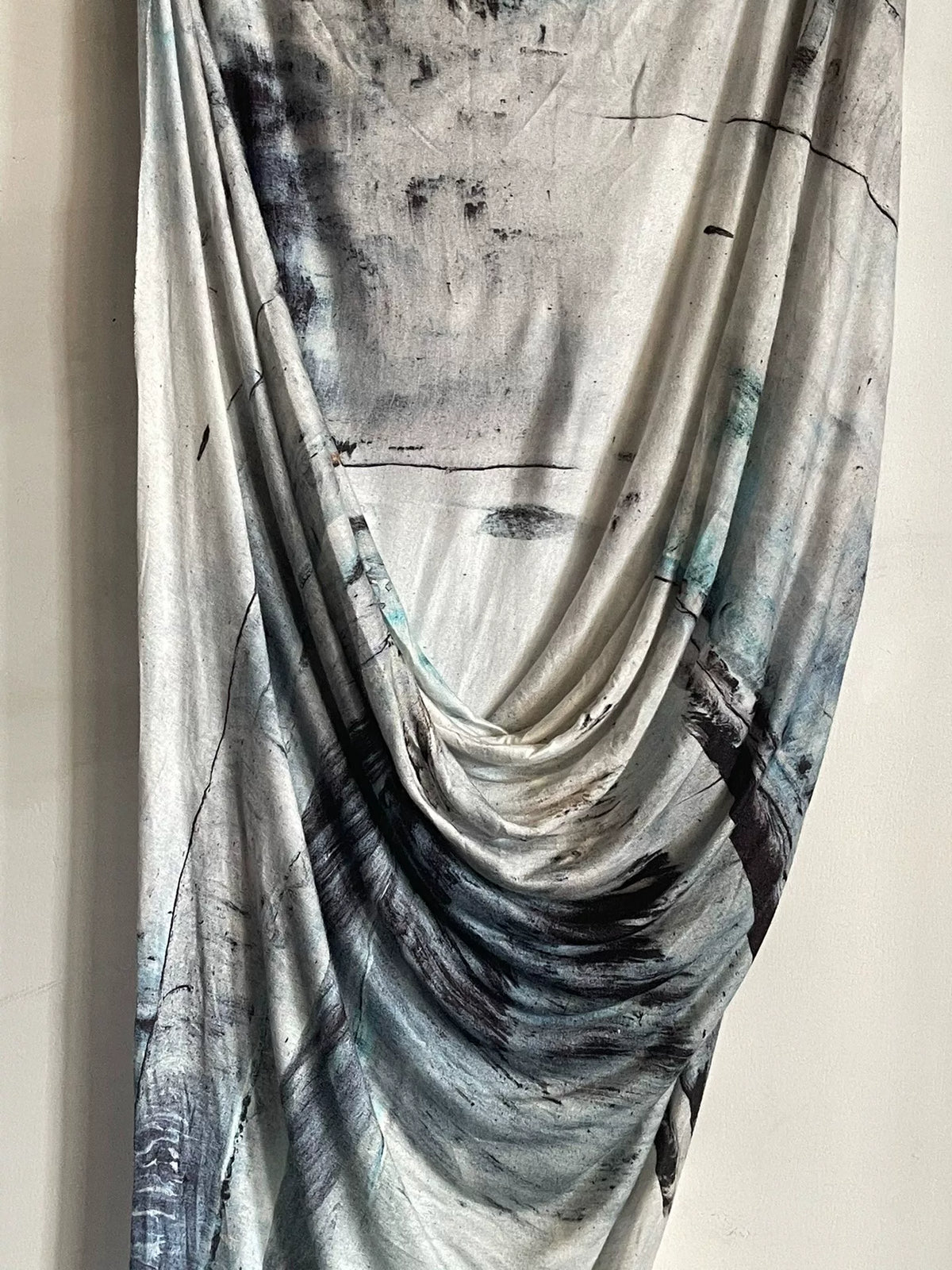 Helmut Lang Ink Painting Long Dress