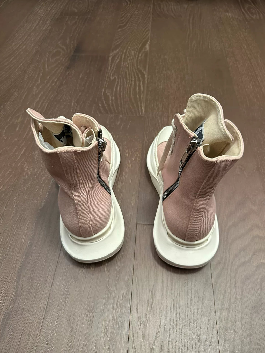 Rick Owens Cherry Blossom Pink Tank Sole Large Converse Sneakers