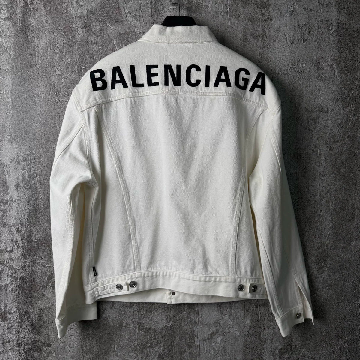 Balenciaga Back Letter Denim Jacket