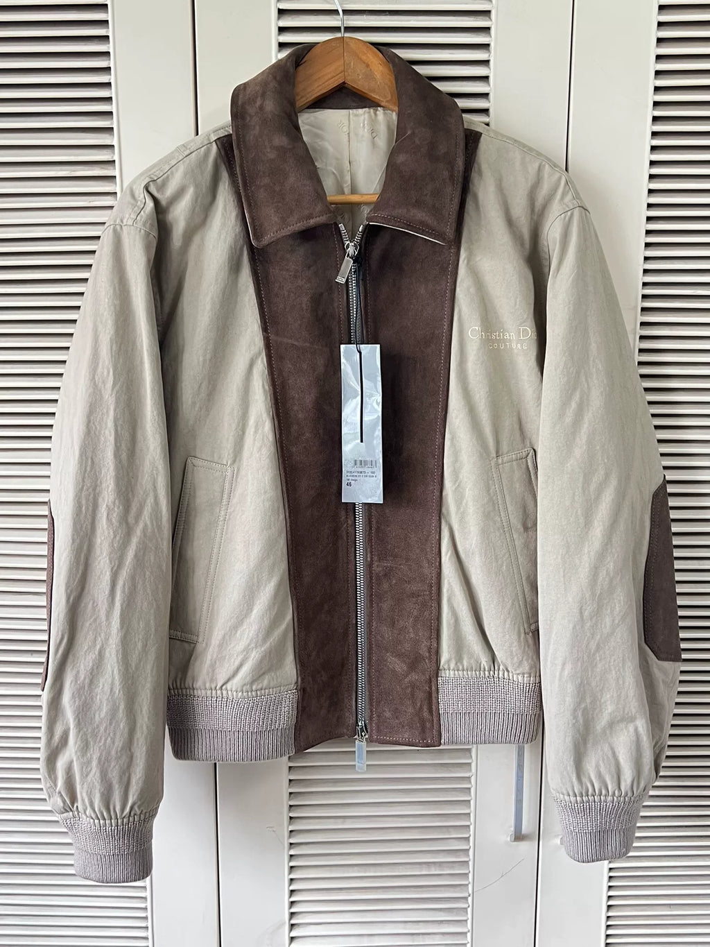 Dior Patchwork Leather Jacket Coat