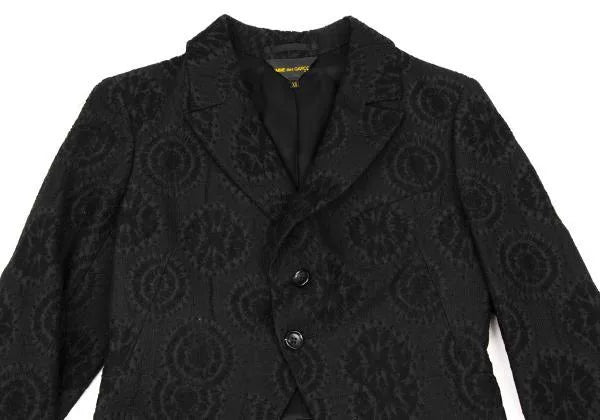 COMME des GARCONS Vintage Black Jacquard Tuxedo Jacket