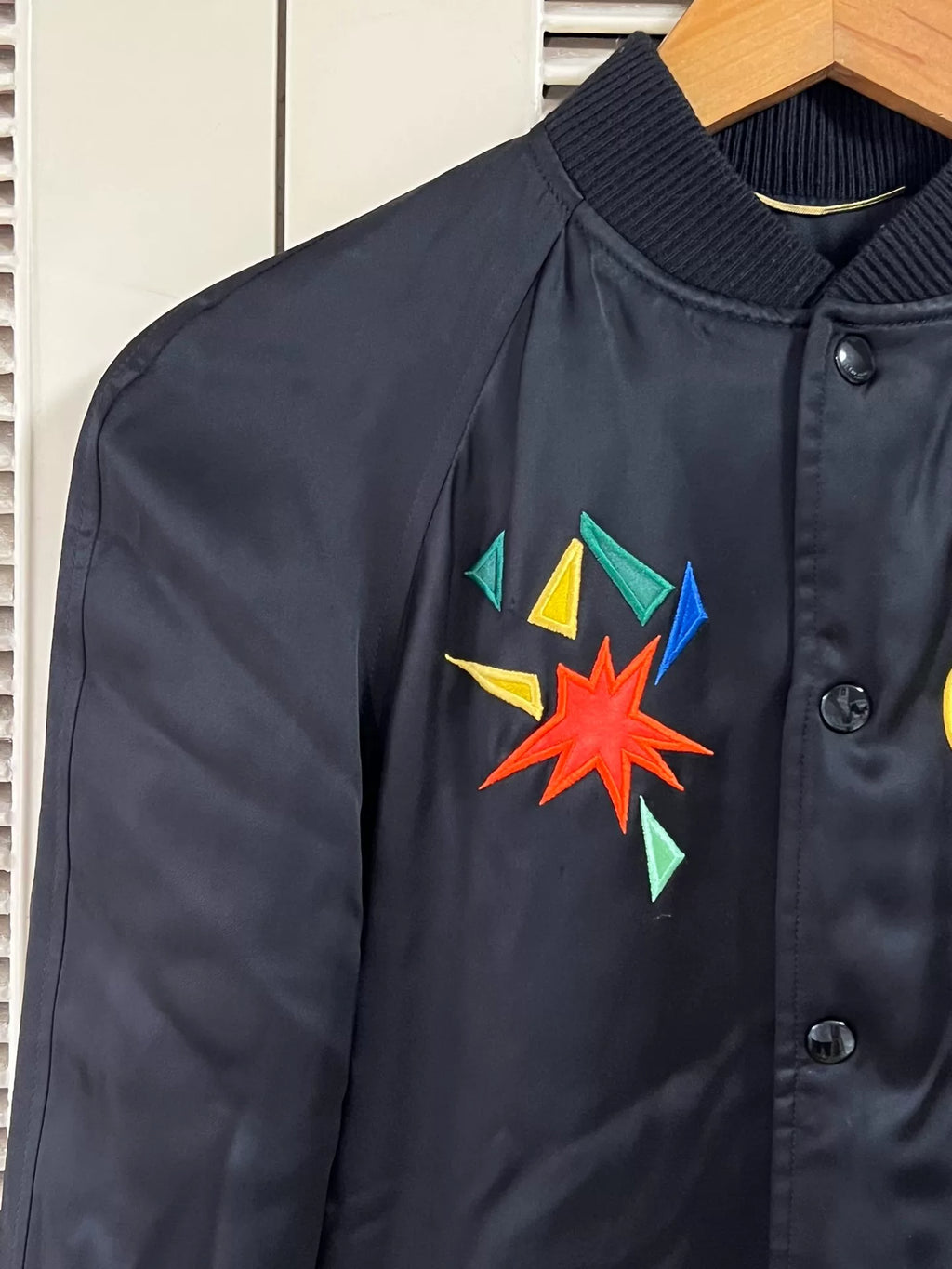 Saint Laurent Black Baseball Jacket