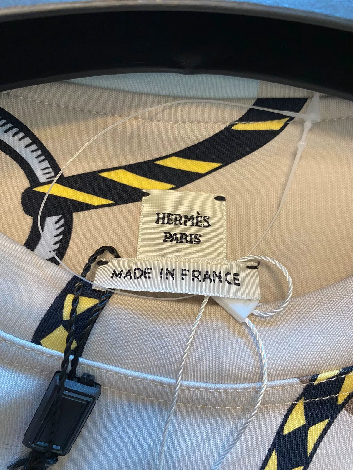 Hermes Chain Print Short Sleeve Cotton T-Shirt
