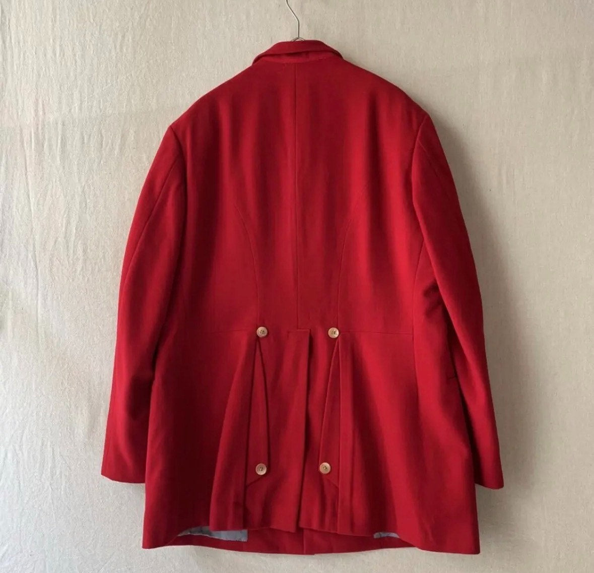 Yohji Yamamoto 1990s Red Wool Suit Jacket