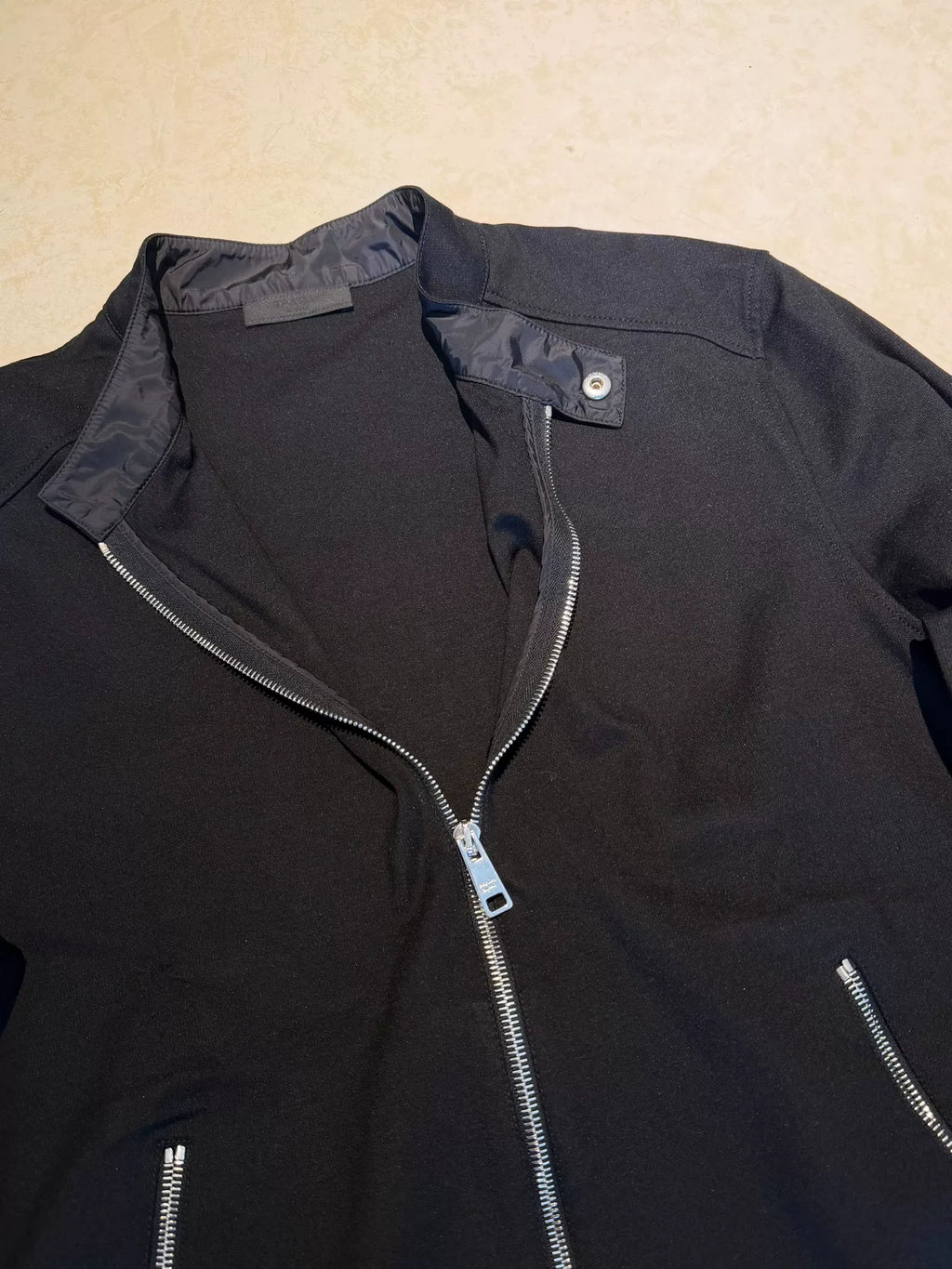 Prada Harlington Rivet Zip-Up Nylon Jacket