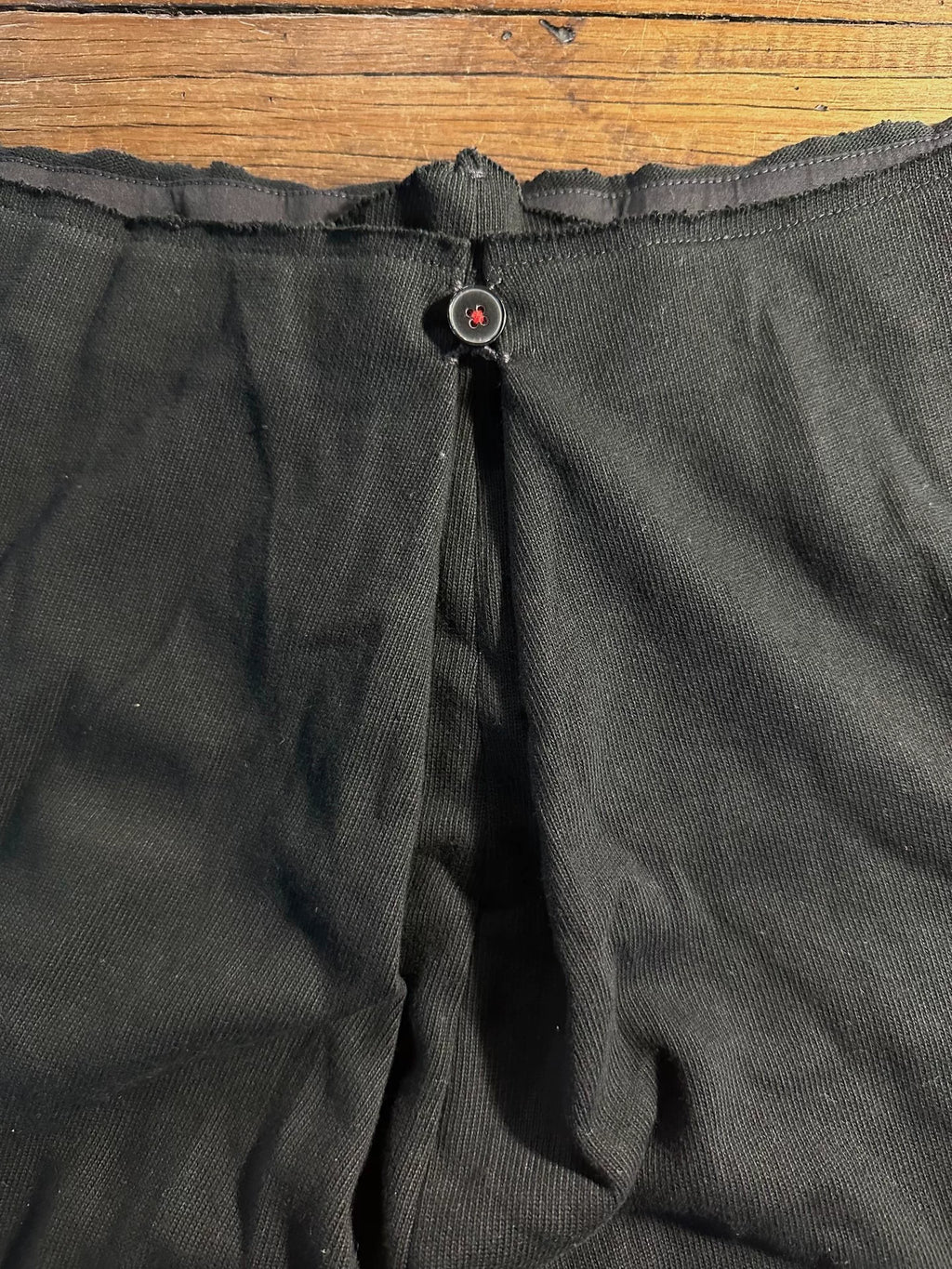M.A+ SS17 Black Fold Closing Cotton Shorts