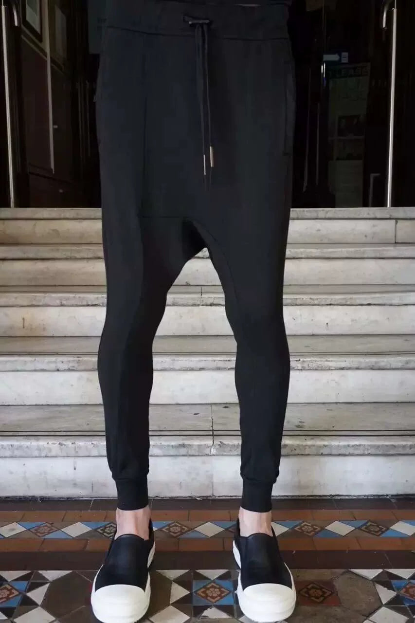Boris Bidjan Saberi SS16 Black Longjohn2 Object Dye Cotton Trousers