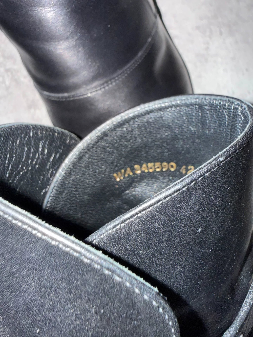 Saint Laurent Paris 14SS Black Leather Western Buckle Pointed Ankle Boots by Hedi Slimane