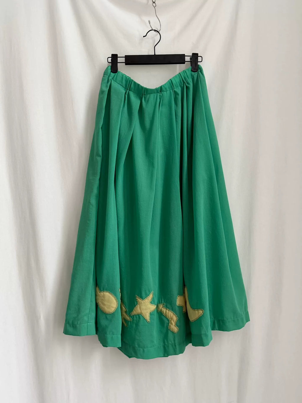 Comme Des Garcons Midi Green Wool Skirt